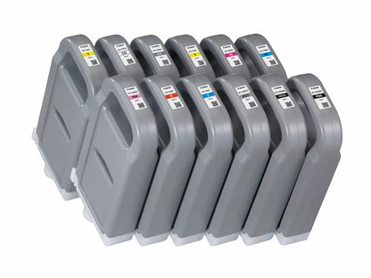 Set 12 cartucce Canon PFI-1700 700 ml: serie completa con tutti i colori