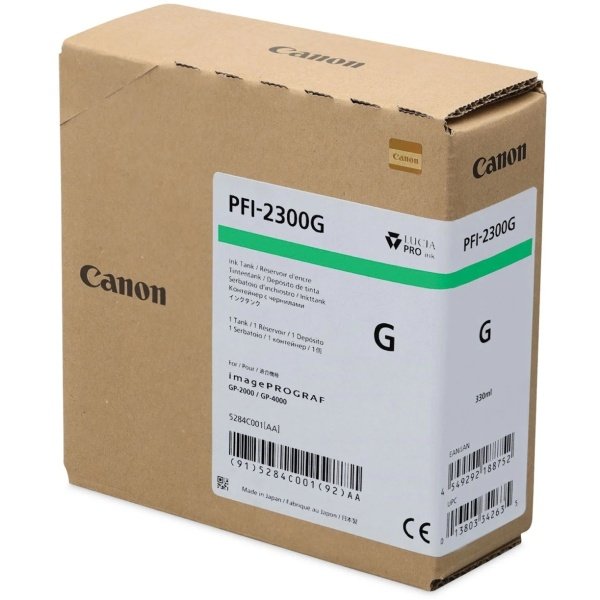 Cartuccia Canon PFI-2300 G verde 330 ml