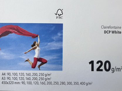 Clairefontaine DCP White 120 g/m² – fronte
