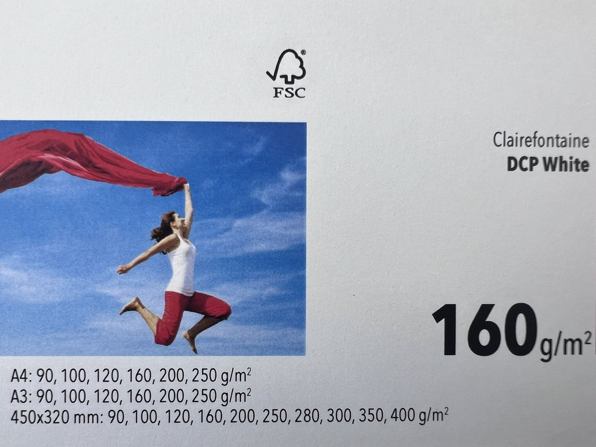 Clairefontaine DCP White 160 g/m² – fronte