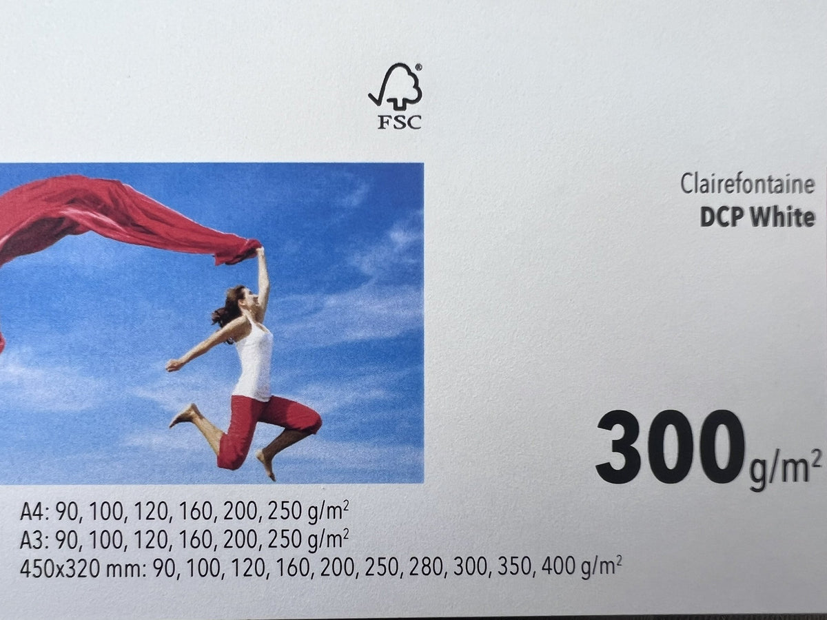 Clairefontaine DCP White 300 g/m² – fronte