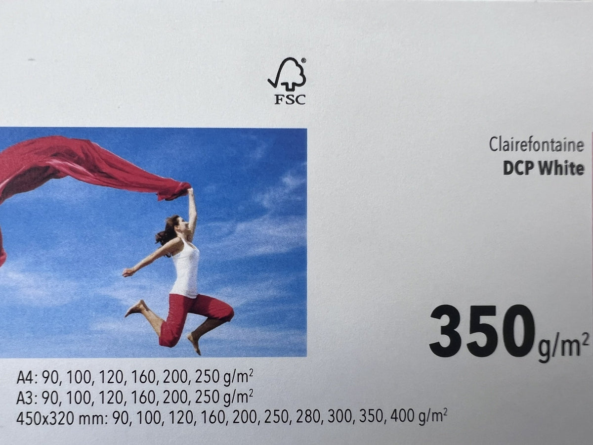 Clairefontaine DCP White 350 g/m² – fronte