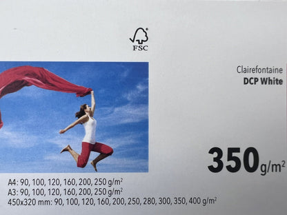 Clairefontaine DCP White 350 g/m² – fronte