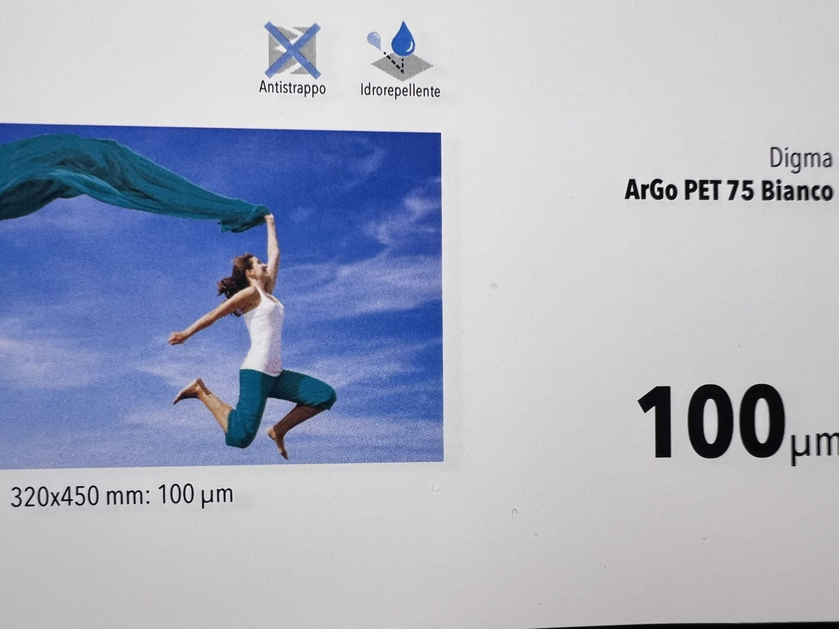 Digma arGo PET bianco 75 µm – fronte
