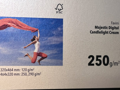 Favini Majestic Digital Candlelight Cream 250 g/m² – fronte
