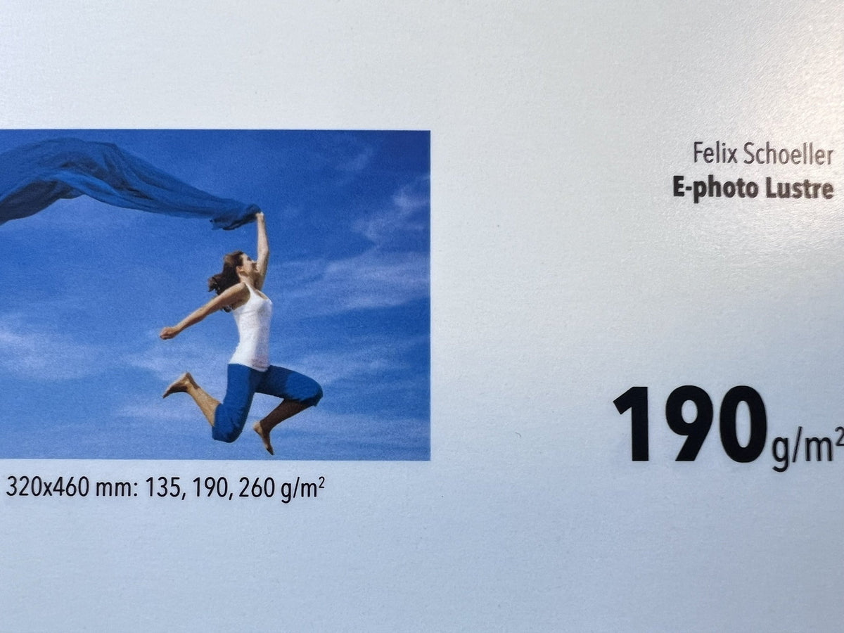 Felix Schoeller E-photo Lustre 186 g/m² – fronte