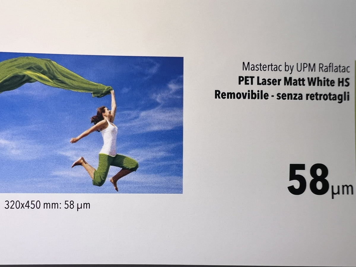 Mastertac Pet Laser Matt White Removibile · senza retrotagli – fronte